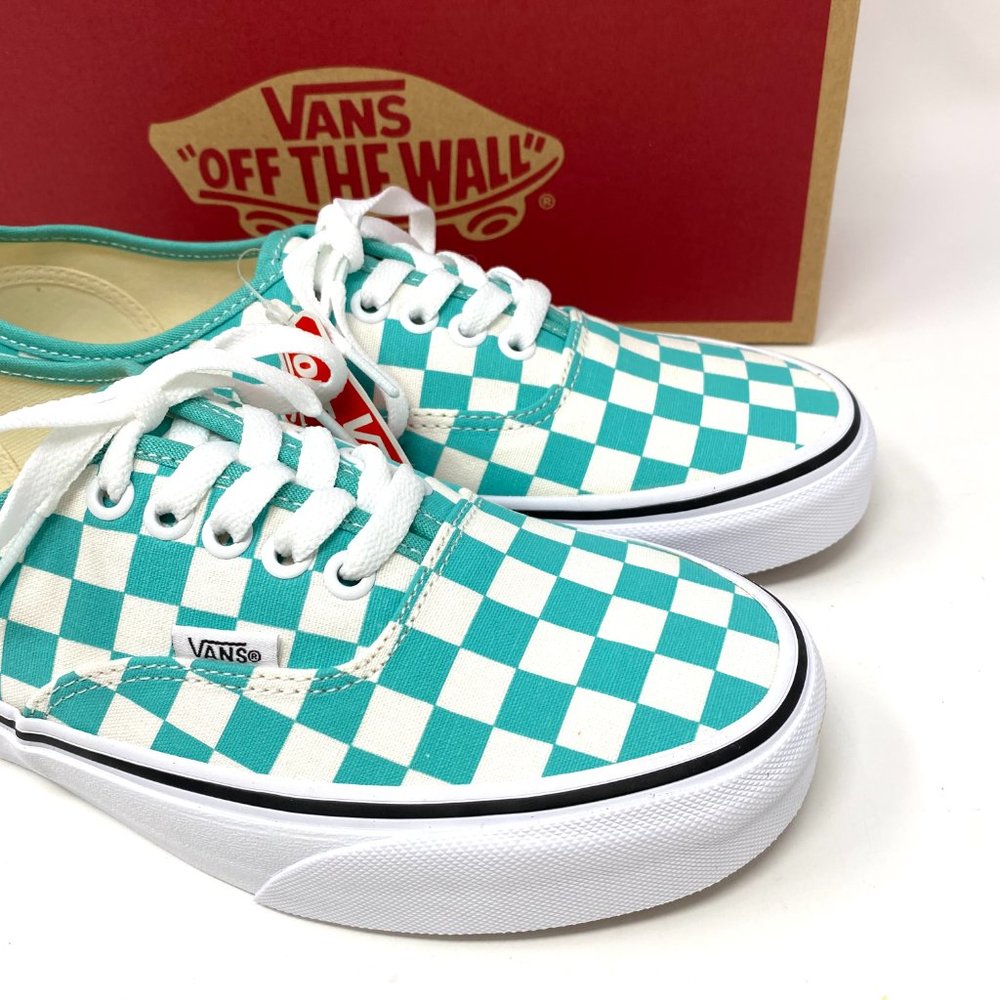 🌿Sale🌿 Vans Checkerboard Green White Canvas Low Sneaker Men's Size VN0A348A3YF - Picture 8 of 11
